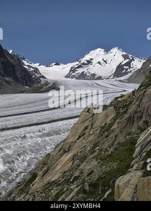 Eiger et Monch, glacier d'Aletsch Banque D'Images