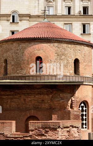Détail architectural de, George Church ou Rotunda construit au 3ème siècle comme le plus ancien bâtiment à Sofia Bulgarie, Europe de l'est, Balkans, UE Banque D'Images