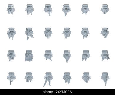 Ensemble avec des modèles polygonaux de personnes assises dans des chaises dans différentes positions isolées sur fond blanc. Hommes, femmes et enfants assis dans des chaises. Illustration de Vecteur