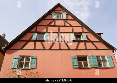 Vieilles façades de maison à Dinkelsbuehl ? Franconia Banque D'Images