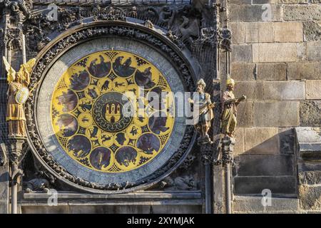 Prague République tchèque, 28 juin 2015 : Prague République tchèque, Tour de l'horloge astronomique sur la place de la vieille ville de Prague, Tchéquie Banque D'Images