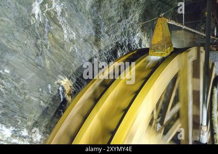 La mienne, la roue à eau de la mine d'entraînement de l'eau Banque D'Images