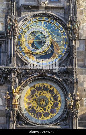 Prague République tchèque, 28 juin 2015 : Prague République tchèque, Tour de l'horloge astronomique sur la place de la vieille ville de Prague, Tchéquie Banque D'Images