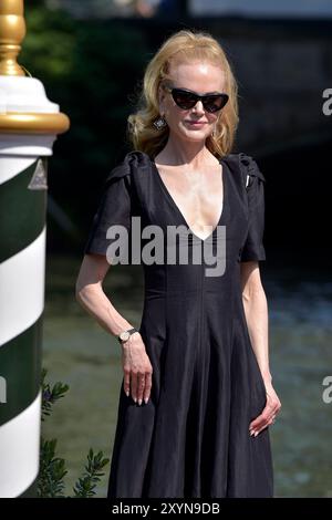 Venise, Italie. 30 août 2024. VENISE, ITALIE - AOÛT 30 : Nicole Kidman est vue sur l'embarcadère du Palazzo del Casino lors du 81e Festival international du film de Venise le 30 août 2024 à Venise, Italie. Crédit : dpa/Alamy Live News Banque D'Images