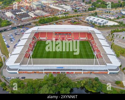 Rotherham United Football Club, Aesseal New York Stadium. Aerial image.16th août 2024. Banque D'Images