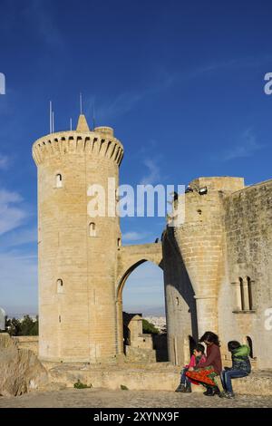 Bellver Castle (XIV siècle), Palma, Majorque, Îles Baléares, Espagne, Europe Banque D'Images