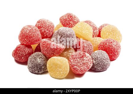 Jelly bonbons sur fond blanc Banque D'Images
