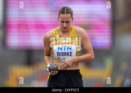 Chantal RIMKE (LC Jena), ALLEMAGNE, poids mis femmes PER, Leichtathletik, Athlétisme, Championnats du monde d'athlétisme U20 Lima 24, Leichtathletik Weltmeisterschaften, 30.08.2024, Foto : Eibner-Pressefoto/Jan Papenfuss Banque D'Images