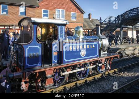 Bluebell Steam Train à Sheffield Park Station Banque D'Images