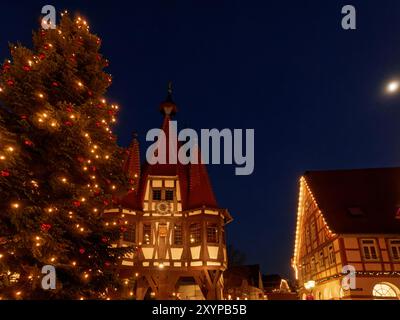 Marché de Noël Michelstadt Banque D'Images