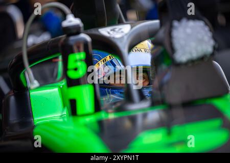 Monza, Italie. 30 août 2024. MALONEY Zane (bar), Rodin Motorsport, Dallara F2 2024, portrait lors de la 11ème manche du Championnat FIA de formule 2 2024 du 30 août au 1er septembre 2024 sur l'Autodromo Nazionale Monza, à Monza, Italie - photo Sebastian Rozendaal/Agence photo néerlandaise/DPPI crédit : DPPI Media/Alamy Live News Banque D'Images