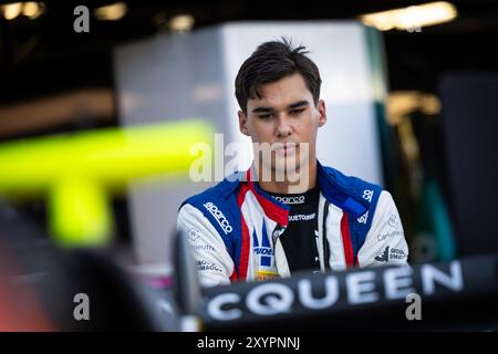 Monza, Italie. 30 août 2024. MEGUETOUNIF Sami (fra), Trident, Dallara F3 2019, portrait lors de la 10ème manche du Championnat FIA de formule 3 2024 du 30 août au 1er septembre 2024 sur l'Autodromo Nazionale Monza, à Monza, Italie - photo Sebastian Rozendaal/Agence photo néerlandaise/DPPI crédit : DPPI Media/Alamy Live News Banque D'Images