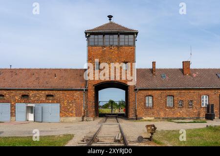 Camp de concentration d'Auschwitz à Oswiecim, Pologne Banque D'Images