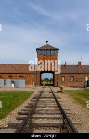 Camp de concentration d'Auschwitz à Oswiecim, Pologne Banque D'Images