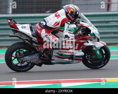 Alvcaniz, Espagne. 30 août 2024. 05 Johann Zarco (Fra-Honda LCR) lors du Moto Grand Prix GoPro d'Aragon essais libres MotoGP vendredi, MotoGP d'Espagne au circuit Motorland à Alcaniz le 30 août 2024 à Alcaniz, Espagne. (Photo de Fabio Averna/Sipa USA) crédit : Sipa USA/Alamy Live News Banque D'Images