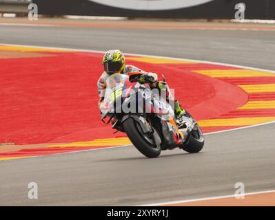 Alvcaniz, Espagne. 30 août 2024. 36 Joan Mir (Spa-Repsol Honda Team) lors du Moto Grand Prix GoPro d'Aragon essais libres MotoGP vendredi, MotoGP d'Espagne au circuit Motorland à Alcaniz le 30 août 2024 à Alcaniz, Espagne. (Photo de Fabio Averna/Sipa USA) crédit : Sipa USA/Alamy Live News Banque D'Images