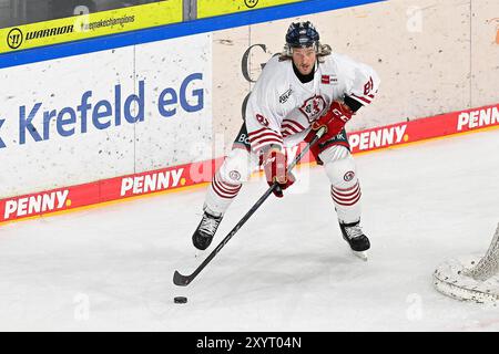 Eishockey DEL 25 : TimoCom NRW-Cup Düsseldorfer EG vs Kölner haie Am 30.8.2024 in der Yayla Arena in Krefeld Düsseldorfs Torsten Ankert (Nr.81) Foto : osnapix Banque D'Images