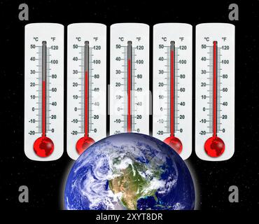 Le réchauffement climatique, conceptual image. Banque D'Images