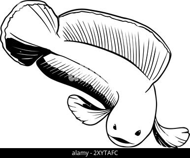 icône poisson chana, illustration vectorielle Illustration de Vecteur