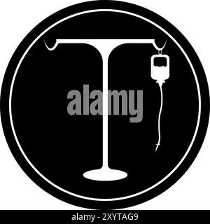 illustration de symbole vectoriel icône de perfusion Illustration de Vecteur