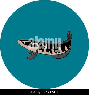 icône poisson chana, illustration vectorielle Illustration de Vecteur
