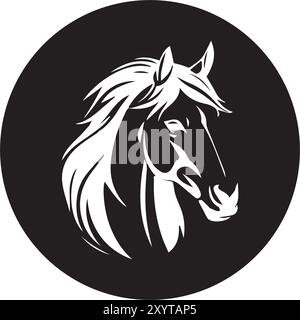 illustration de symbole d'icône d'animal de cheval Illustration de Vecteur