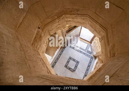 Citadelle de Qaitbay, forteresse du 15ème siècle, intérieur du château, Alexandrie, Egypte, Afrique du Nord Banque D'Images