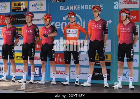 Ardooie, Belgique. 30 août 2024. TEAM INEOS Grenadiers lors du Renewi Tour 2024, étape 3, Blankenberge - Ardooie le 30 août 2024 à Ardooie, Belgique. Photo de Laurent Lairys/ABACAPRESS. COM Credit : Abaca Press/Alamy Live News Banque D'Images
