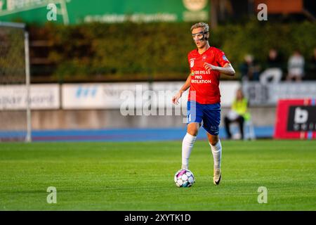 Hvidovre, Danemark. 30 août 2024. Mads Kaalund (11 ans) de Hvidovre vu lors du match NordicBet Liga entre Hvidovre IF et AC Horsens au Pro ventilation Arena de Hvidovre. Crédit : Gonzales photo/Alamy Live News Banque D'Images