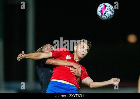 Hvidovre, Danemark. 30 août 2024. Mathias Andreasen de Hvidovre vu lors du match NordicBet Liga entre Hvidovre IF et AC Horsens au Pro ventilation Arena de Hvidovre. Crédit : Gonzales photo/Alamy Live News Banque D'Images