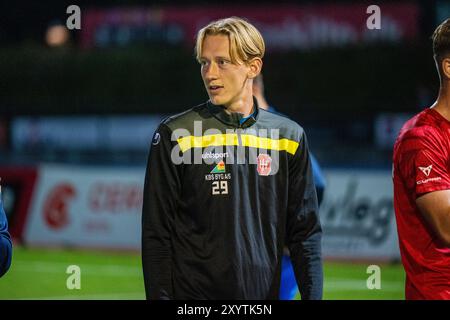 Hvidovre, Danemark. 30 août 2024. Anders Ravn (29) de Hvidovre vu lors du match NordicBet Liga entre Hvidovre IF et AC Horsens à la Pro ventilation Arena de Hvidovre. Crédit : Gonzales photo/Alamy Live News Banque D'Images