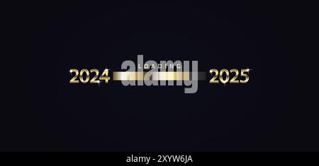 L'année à venir 2024 menant à 2025 Illustration de Vecteur