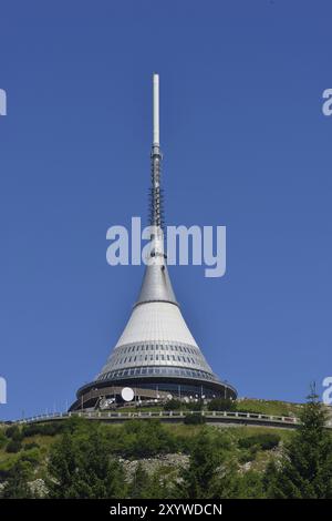 Vue sur Jeschken en République tchèque. Vue sur Jested (Jeschken) près de Liberec Banque D'Images