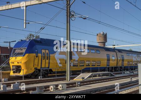 Den Helder, pays-Bas, septembre 2022. Train néerlandais sur la gare de Den Helder Banque D'Images