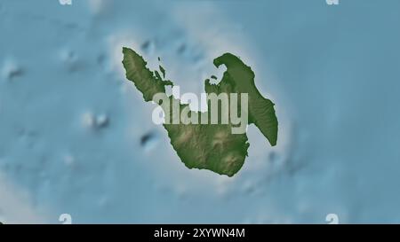 Pulau Weh dans la mer d'Andaman ou de Birmanie sur une carte d'altitude colorée Banque D'Images