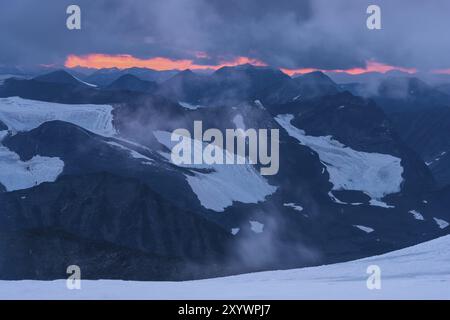 Evening Mood, Kebnekaisefjaell, Norrbotten, Laponie, Suède, août 2013, Europe Banque D'Images