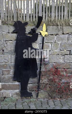 Silhouette de poste de garde à Schwalenberg Banque D'Images