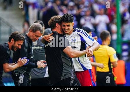 GER, Hamburger SV v. Preussen Muenster, Fussball, 2. Bundesliga, Spieltag 4, saison 2024/2025, 31.08.2024 LES RÈGLEMENTS du LDF INTERDISENT TOUTE UTILISATION DE PHOTOGRAPHIES COMME SÉQUENCES D'IMAGES ET/OU QUASI-VIDÉO Foto : Eibner-Pressefoto/Marcel von Fehrn Banque D'Images