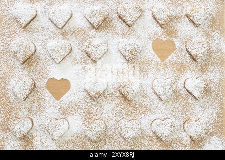 Biscuits de Noël en forme de coeur Banque D'Images