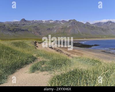 Paysage côtier sur la péninsule de Snaefellsnes en Islande Banque D'Images