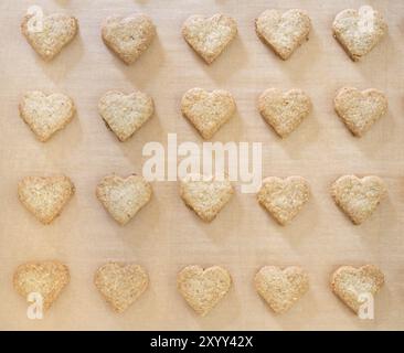 Biscuits de Noël en forme de coeur Banque D'Images