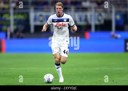 Milan, Italie. 30 août 2024. Marco Brescianini d'Atalanta BC en action pendant le match de football Serie A entre le FC Internazionale et Atalanta BC au Stadio Giuseppe Meazza le 30 août 2024 à Milan Italie . Crédit : Marco Canoniero/Alamy Live News Banque D'Images