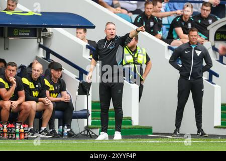 Londres, Royaume-Uni. 31 août 2024. Le manager de Millwall Neil Harris gestes pendant le Millwall FC v Sheffield mercredi FC SKY BET EFL Championship match à The Den, Londres, Royaume-Uni le 31 août 2024 crédit : Every second Media/Alamy Live News Banque D'Images