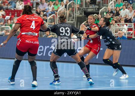 Duesseldorf, Deutschland. 31 août 2024. #, HB Ludwigsburg vs. tus Metzingen, Handball, Handball Super Cup 2024, 2024/25, 31.08.2024 Foto : Eibner-Pressefoto/Gerhard Wingender crédit : dpa/Alamy Live News Banque D'Images