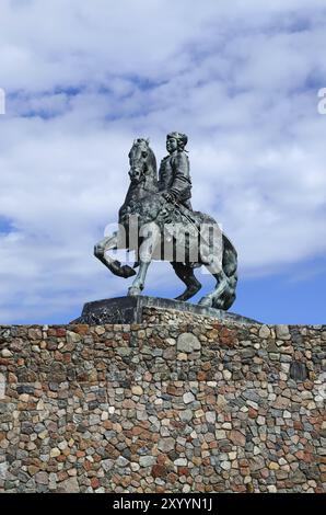 Statue équestre de l'impératrice Elizabeth Petrovna. Baltiysk (jusqu'en 1946 Pillau), Russie, Europe Banque D'Images