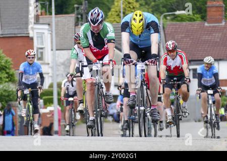 Cyclistes participant à l'événement Vélothon de Cardiff Banque D'Images