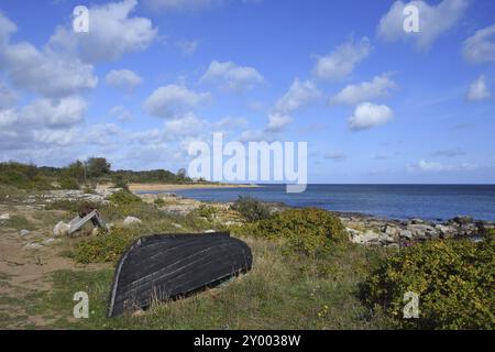 Vue sur la côte en suède sur la mer baltique, près de skane, varhallen. Côte de Skane sur la mer Baltique en Suède varhallen, oesterlen Banque D'Images