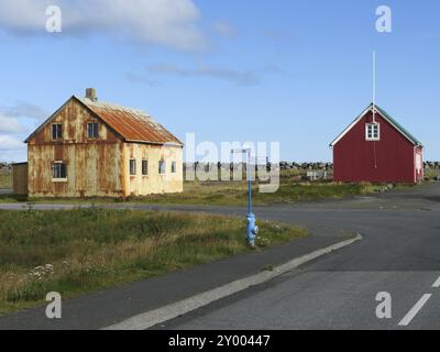 Grindavik est une ville du sud-ouest de l'Islande sur la péninsule de Reykjanesskagi. (Tiré de Wikipédia) Banque D'Images