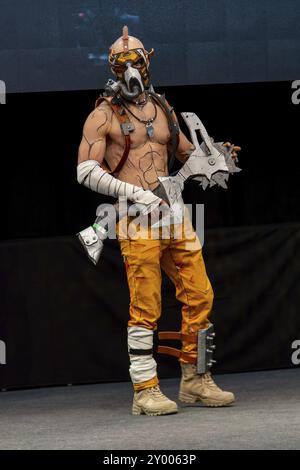 STUTTGART, ALLEMAGNE, 30 juin 2018 : concours cosplay, Krieg from Borderlands 2 by Banque D'Images