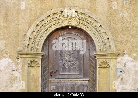 Die Stadt Aub in Deutschland, altes Portal, la ville Aub in Deutschland, un vieux portail Banque D'Images